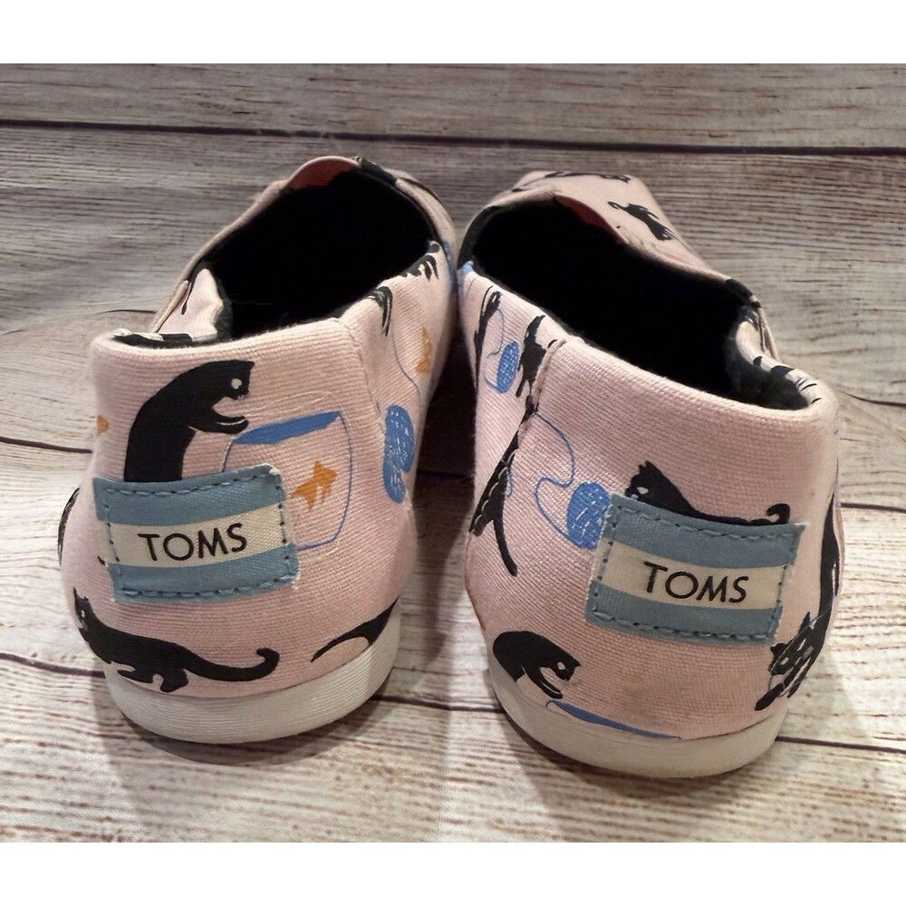 Toms Strawberry Cream Kitties Canvas Classic Shoes - Limited Edition Size 6.5 - Picture 4 of 6